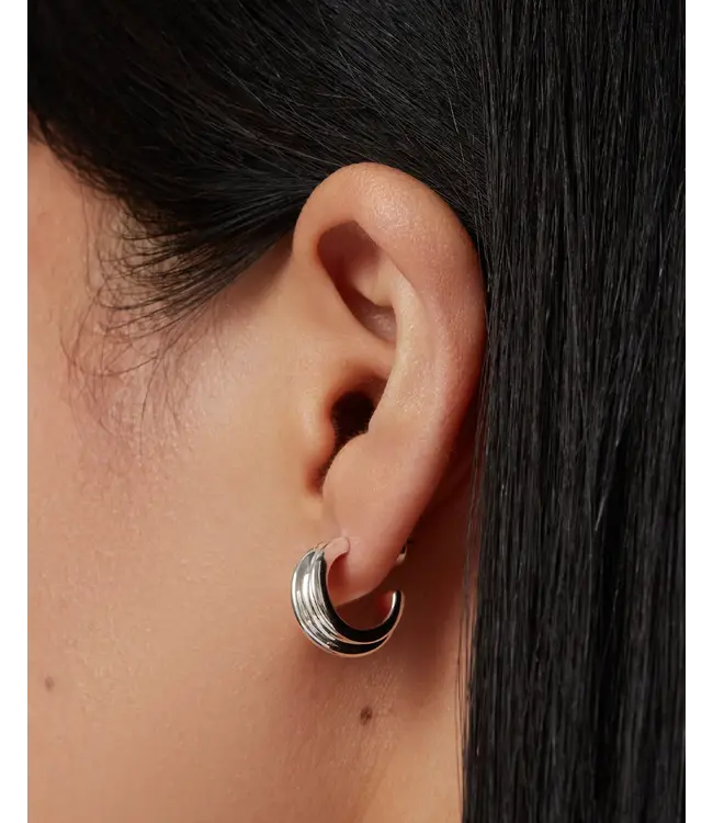 Jenny Bird Mini Lennon hoops silver
