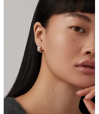 Jenny Bird Mini Lennon hoops silver