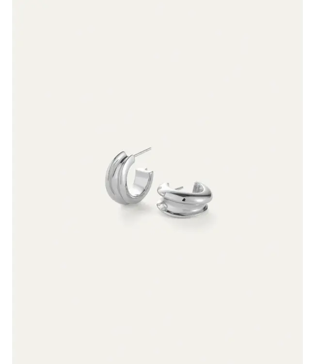 Jenny Bird Mini Lennon hoops silver