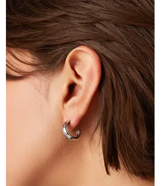 Jenny Bird Staple hoops small platinum
