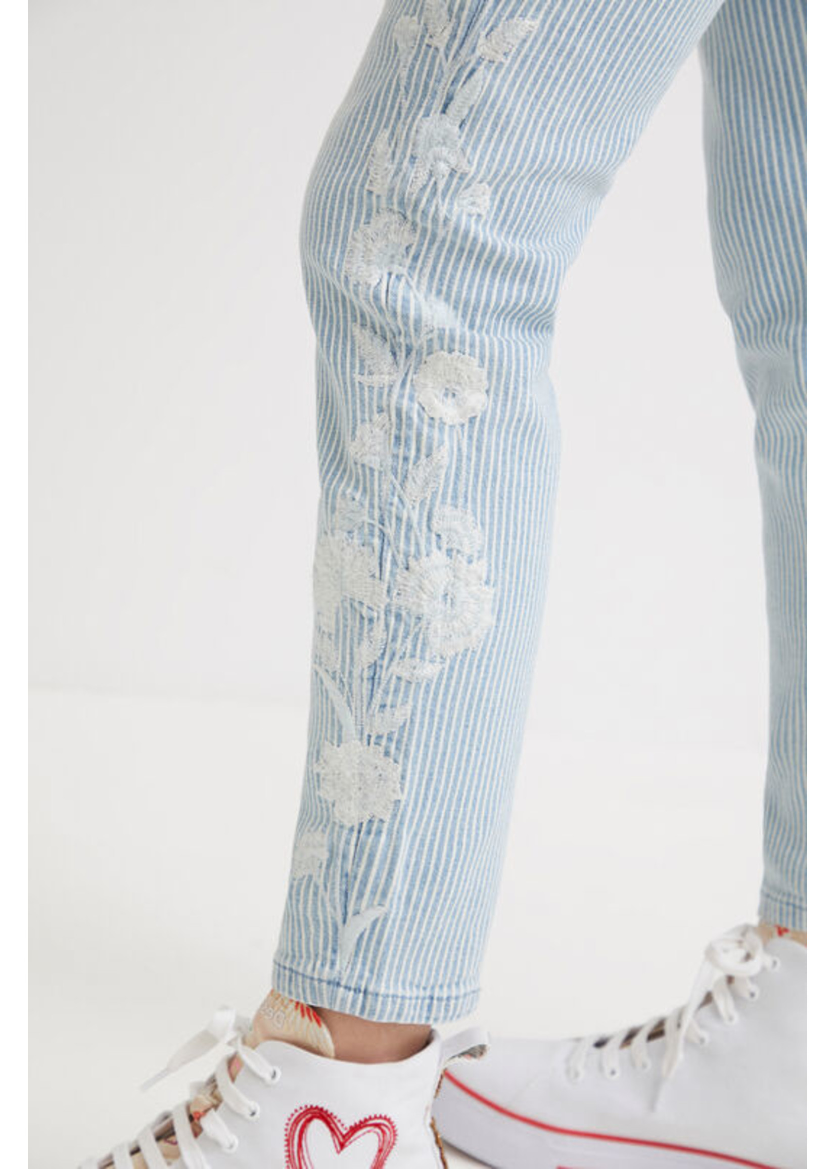 DESIGUAL Striped skinny jeans