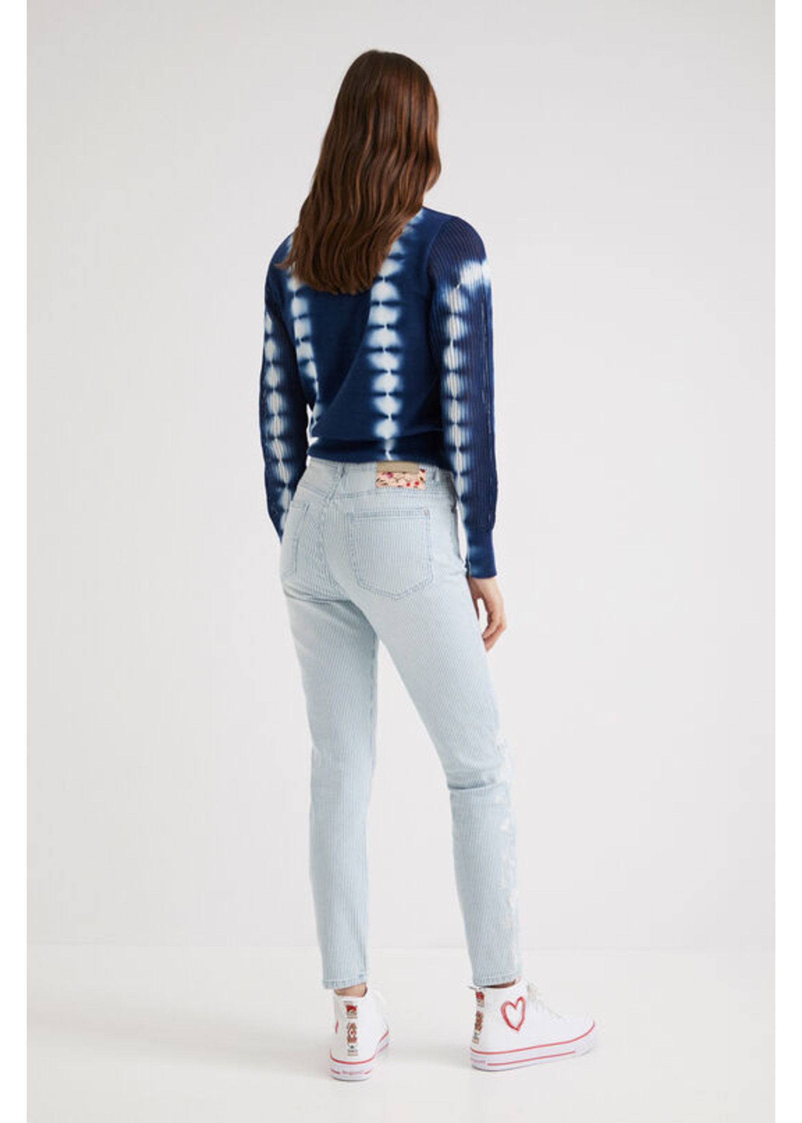 DESIGUAL Striped skinny jeans