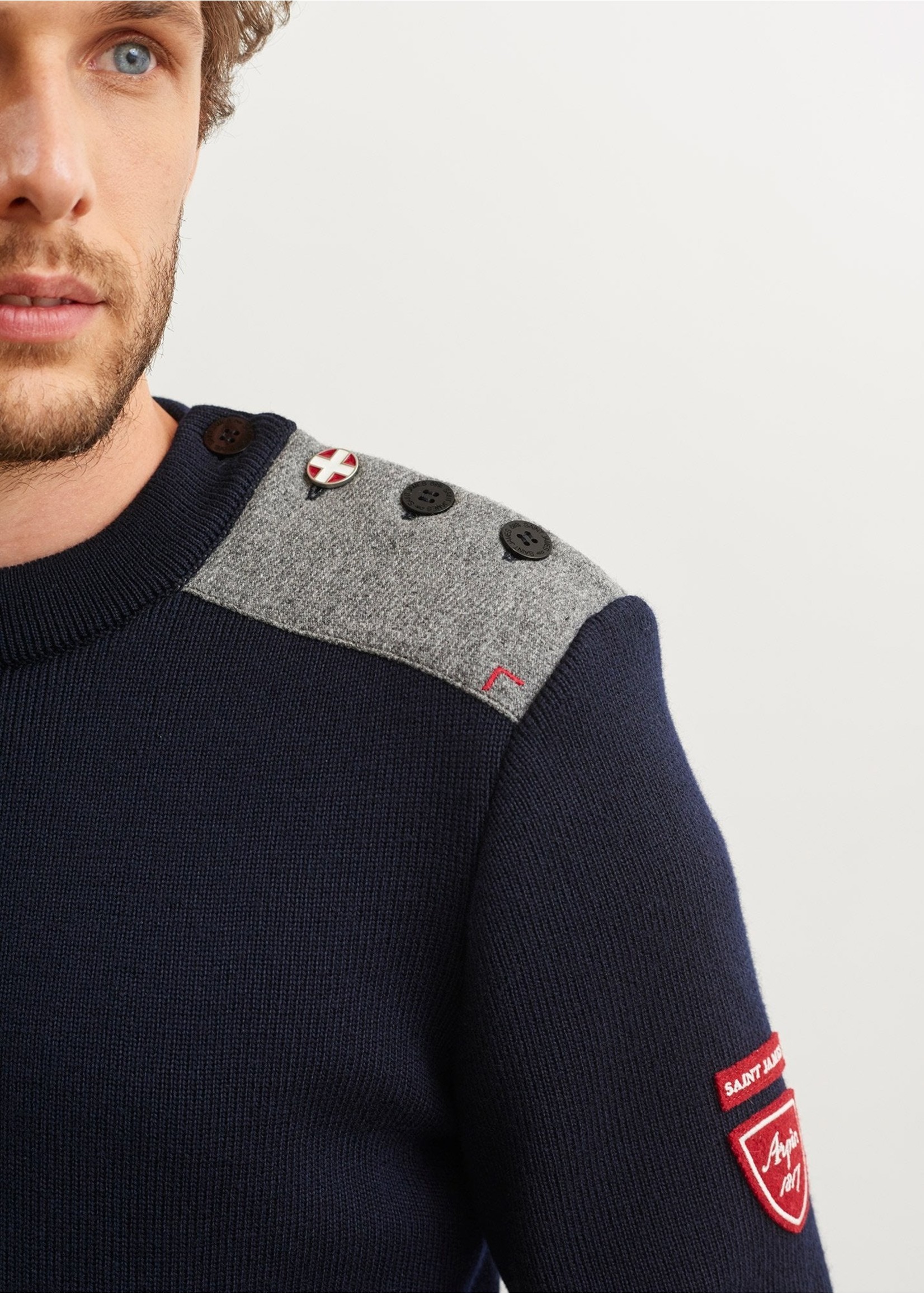 SAINT-JAMES Pull en tricot en collaboration avec la Maison Arpin-Homme