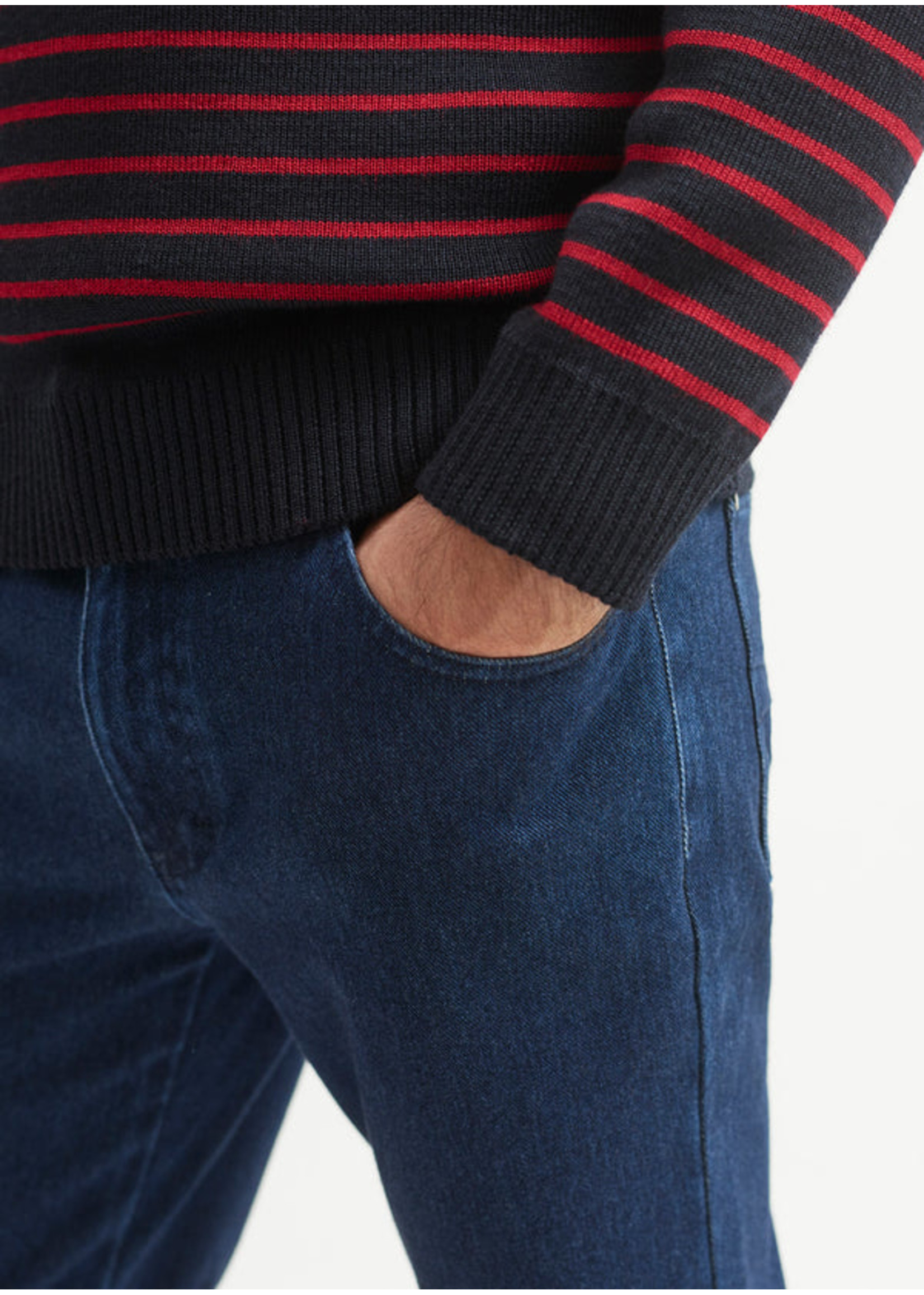 SAINT-JAMES Pull marin rayé Saint-James en pure laine vierge - BINIC