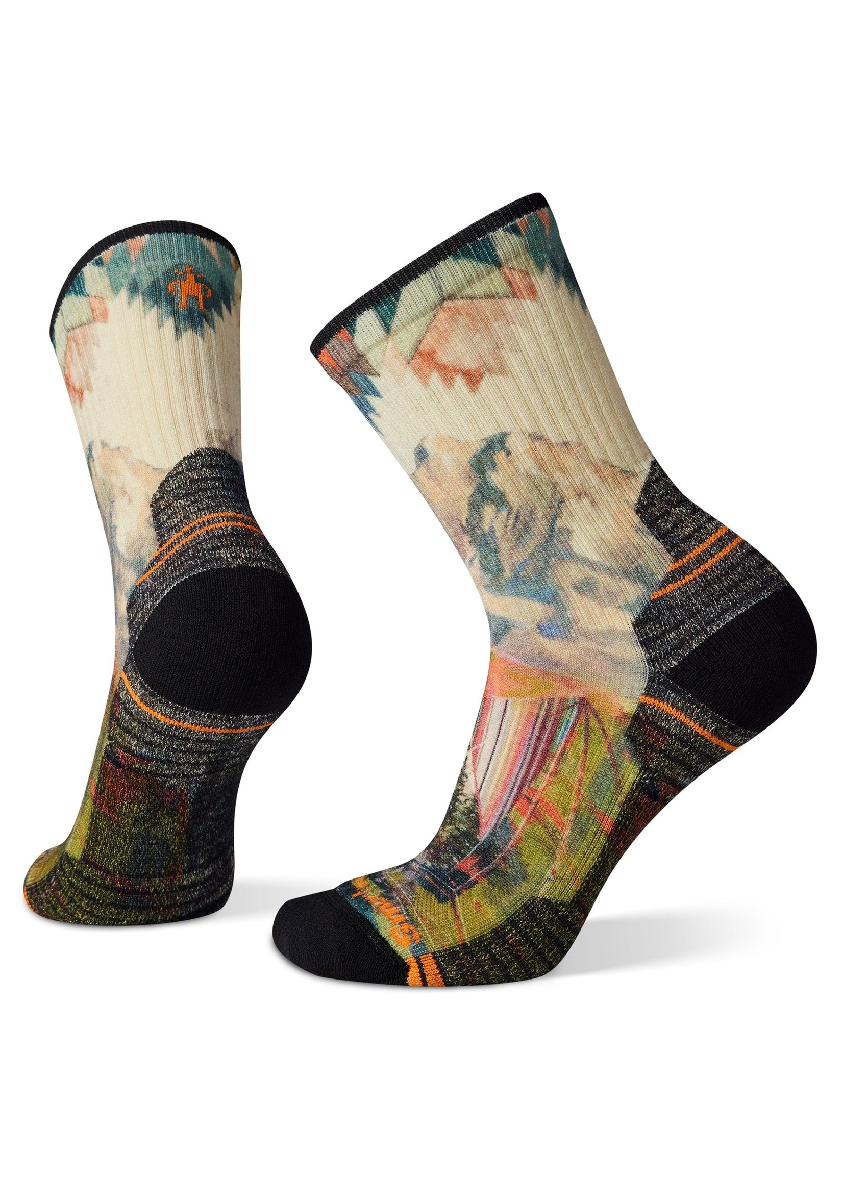 SMARTWOOL Chaussette de randonnée coussinée avec motif chaîne de montagnes-Femme