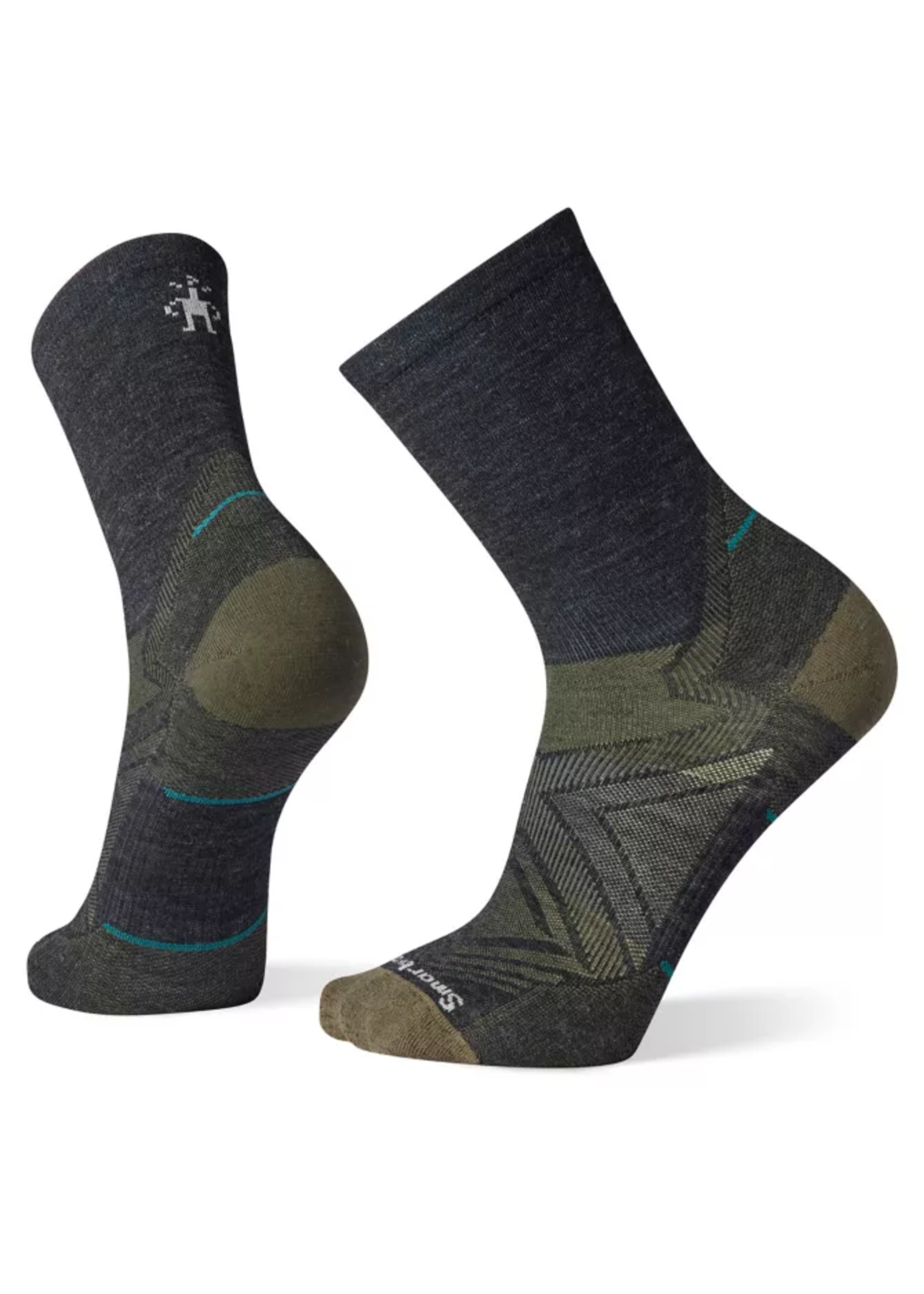 SMARTWOOL Men's Run Zero Cushion Mid Crew Socks