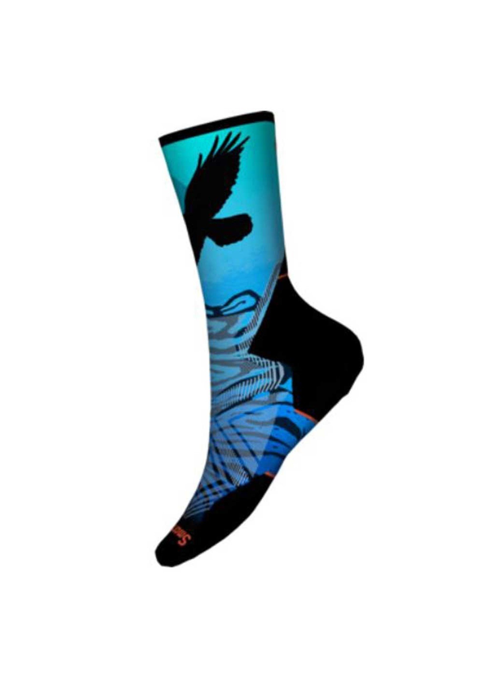 SMARTWOOL Men's Athlete Edition Run Raven Print Crew Socks