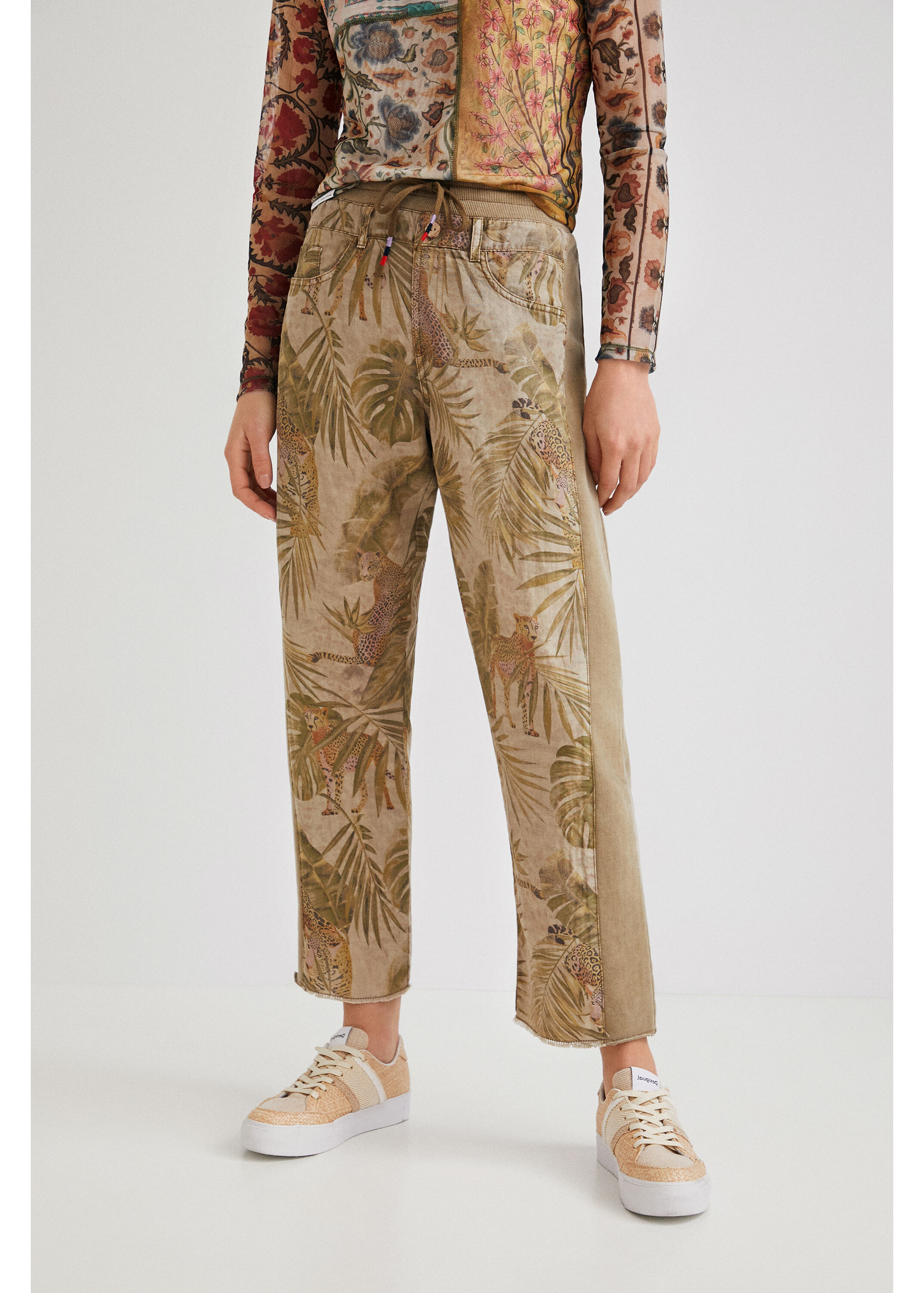 DESIGUAL Pantalon hybride tropical-Femme
