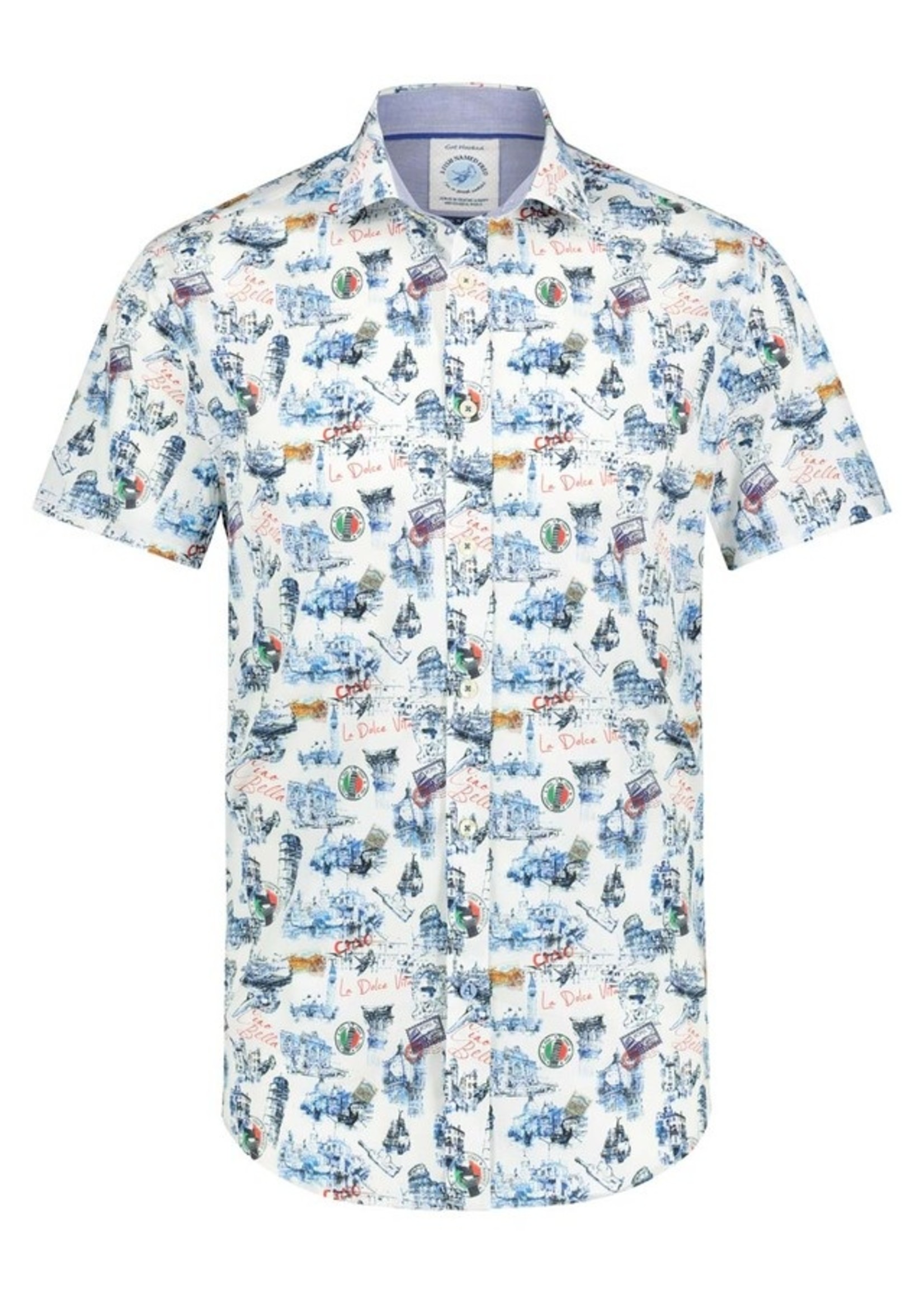 A FISH NAMED FRED Chemise avec inscription Ciao Bella-Homme