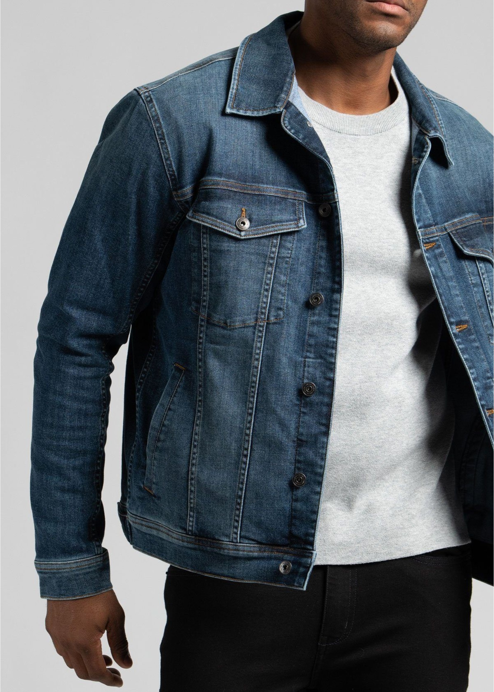 DUER Veste en jeans extensible résistant à l'eau-Homme