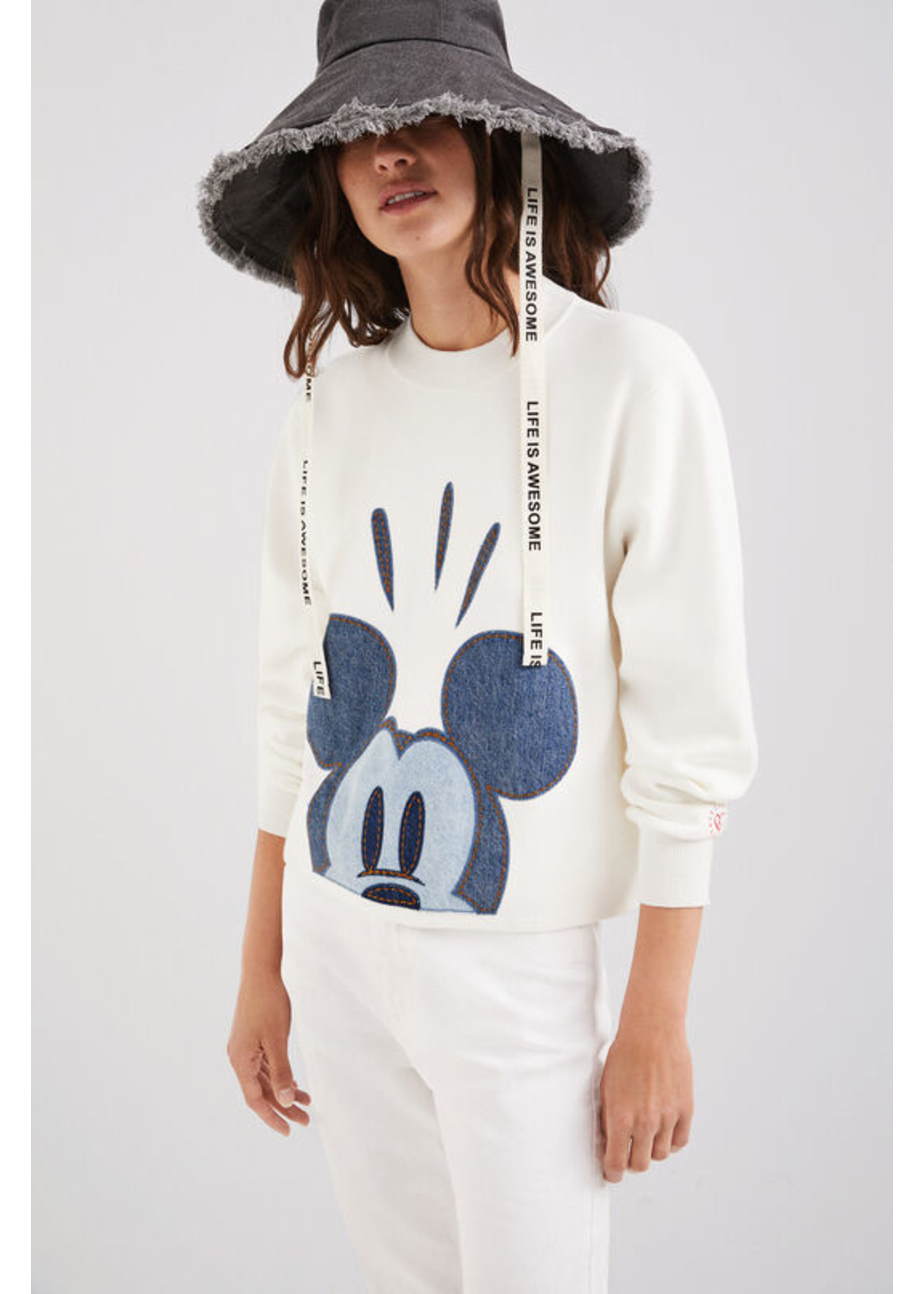 DESIGUAL Pull patch Mickey Mouse-Femme