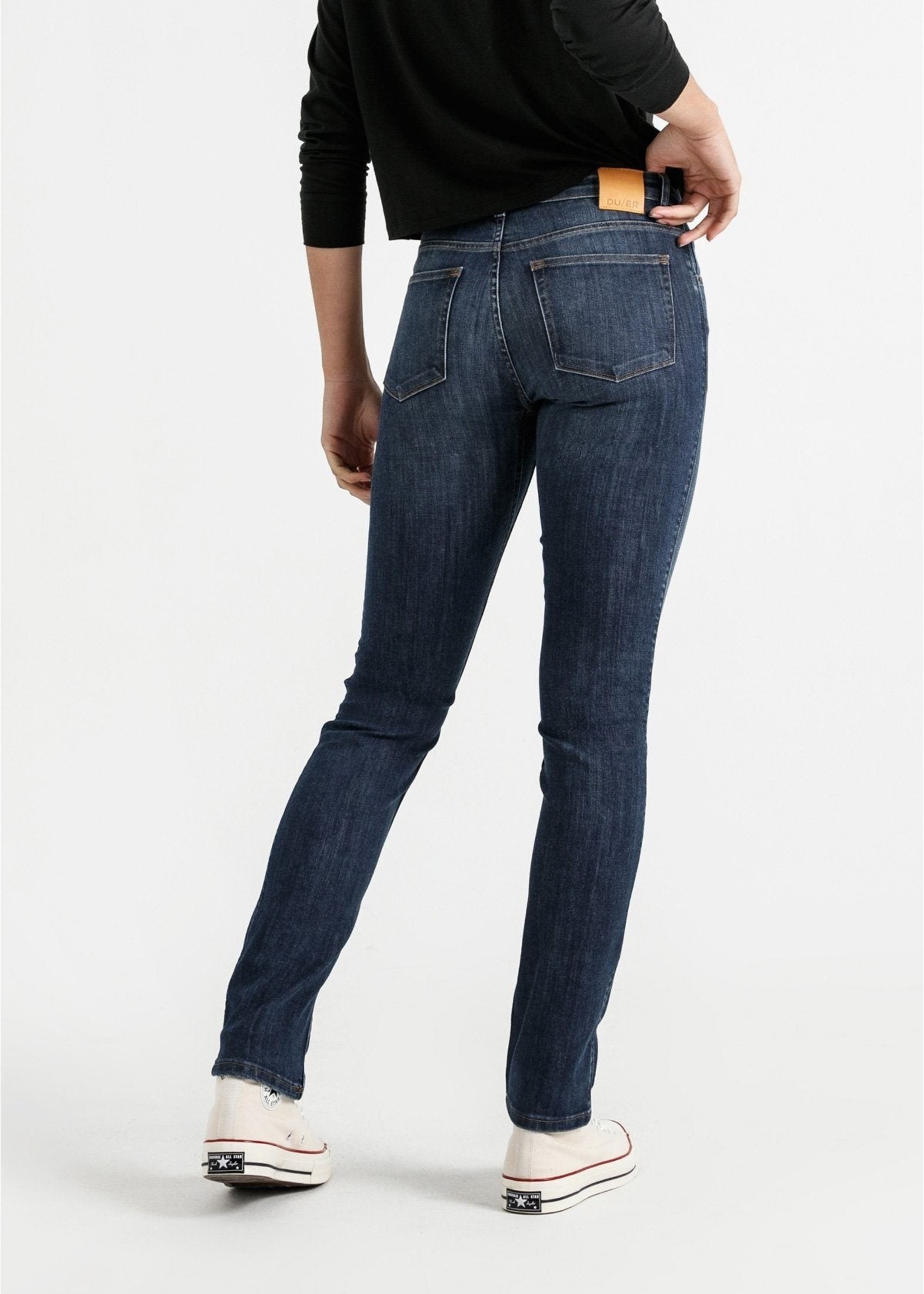 DUER Jeans Performance coupe ajustée jambe droite-Femme