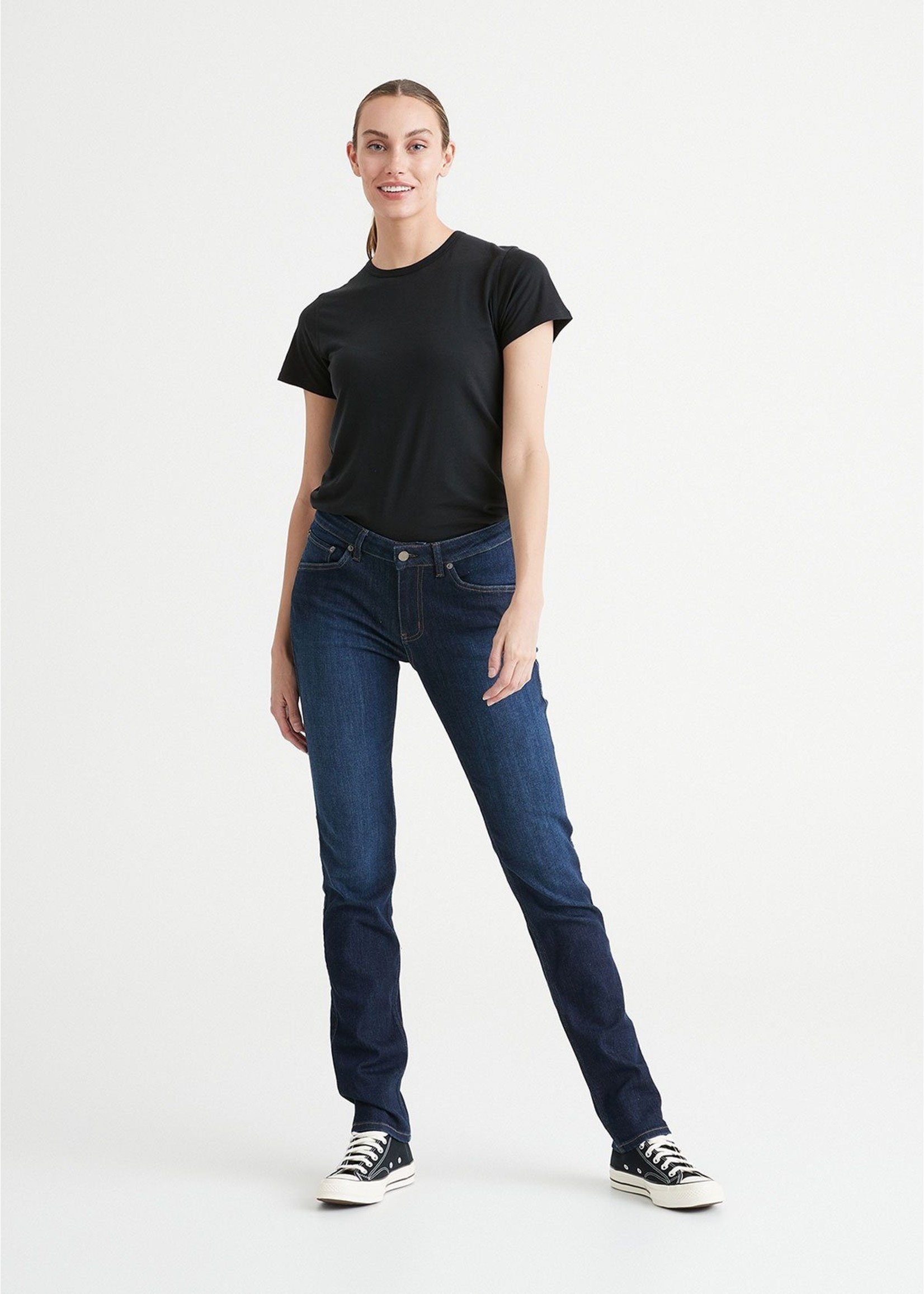 DUER Jeans Performance coupe ajustée jambe droite-Femme