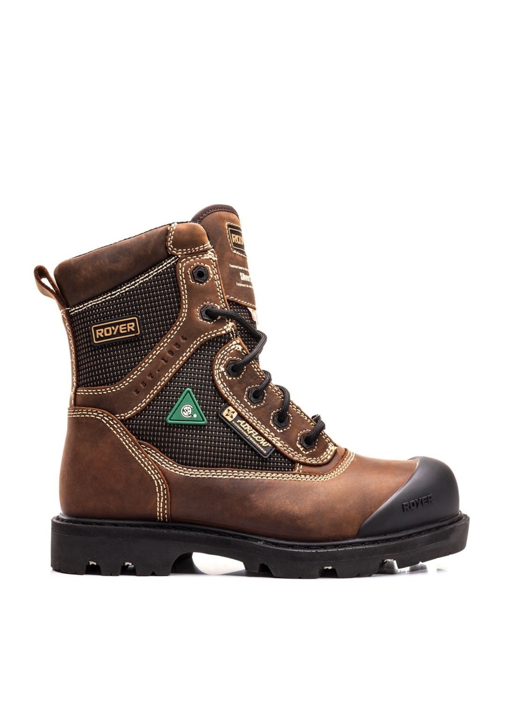 ROYER Bottes de travail 8" FLX™ sans métal et imperméable