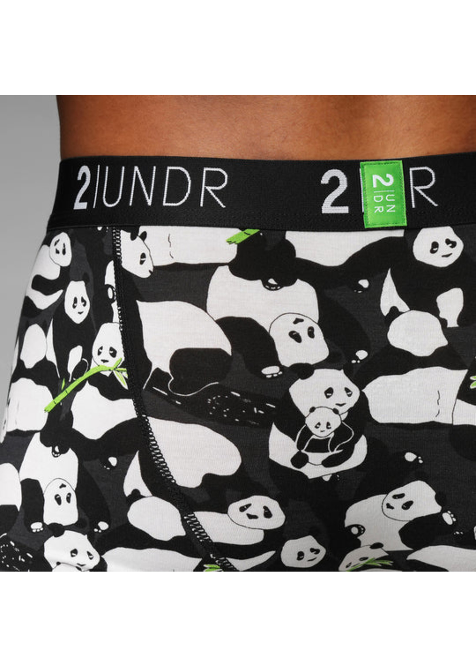 2|UNDR Boxer 6'' Swing Shift en mélange de modal avec motif de Pandas-Homme