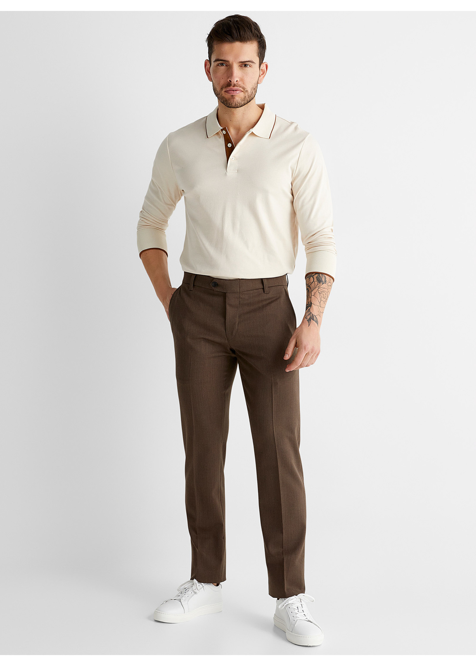 CITADIN Men's Straight fit dress pants