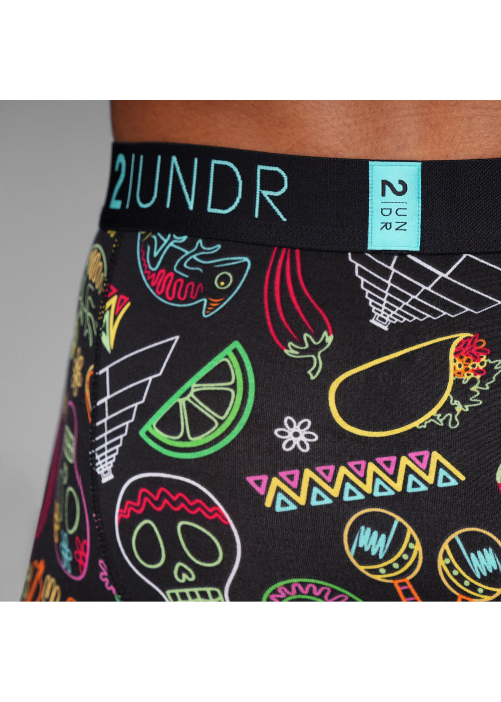 2|UNDR Boxer 6'' Swing Shift en mélange de modal avec motif mexicain-Homme