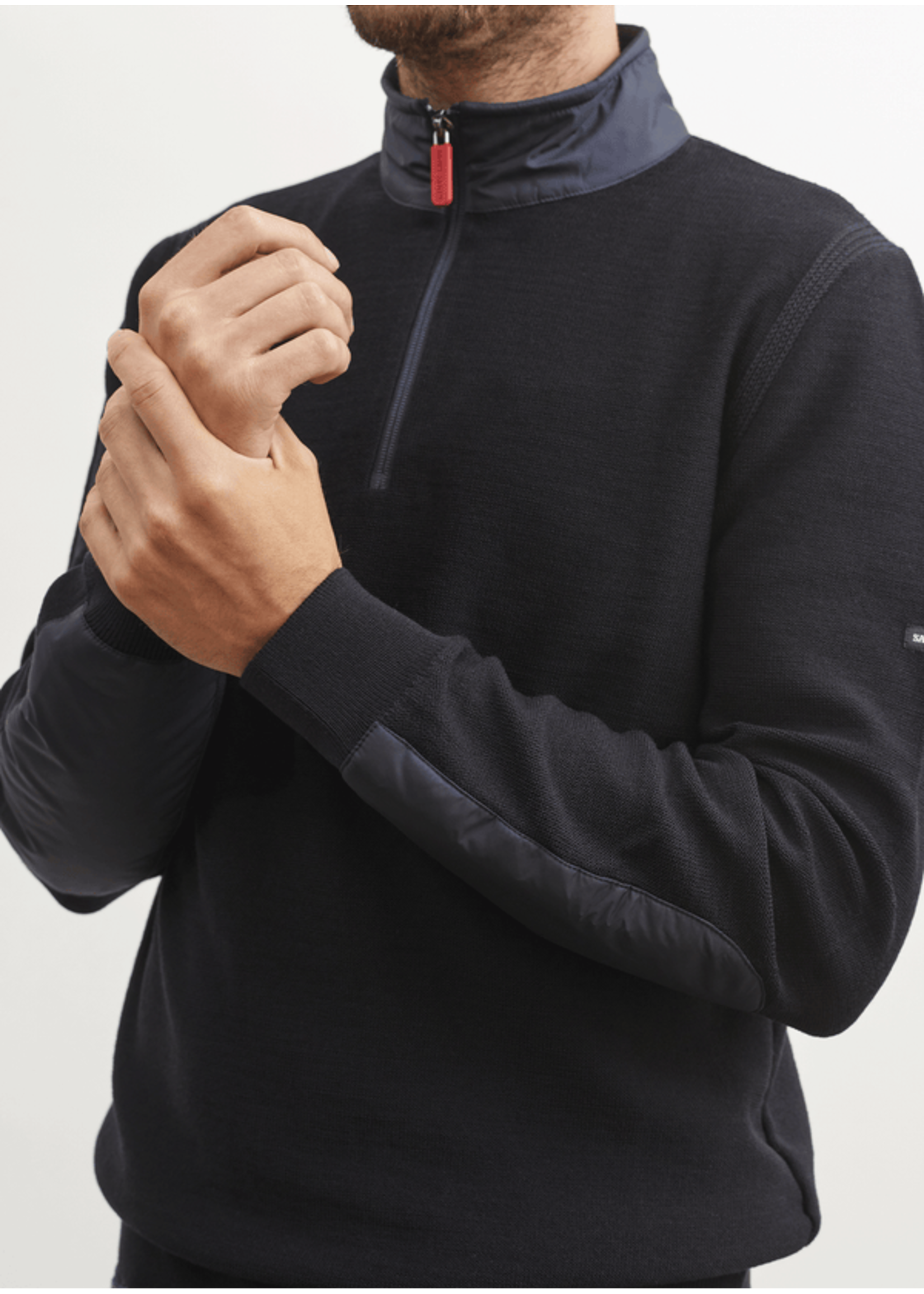 SAINT-JAMES Men's Pomeroy wool-blend 1/4 zip sweater