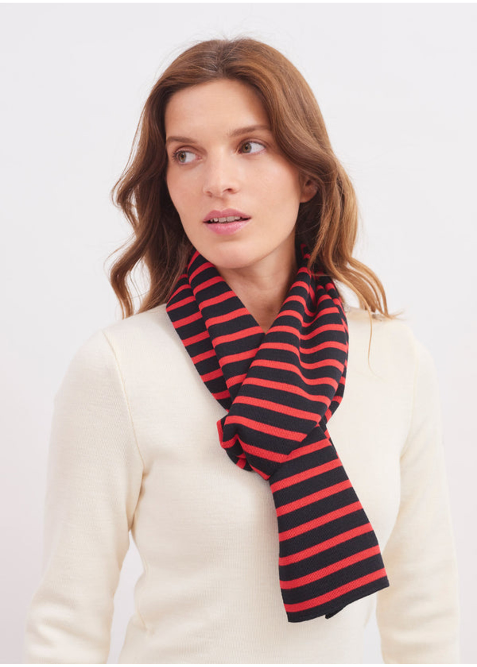 SAINT-JAMES Duguay striped scarf in wool blend