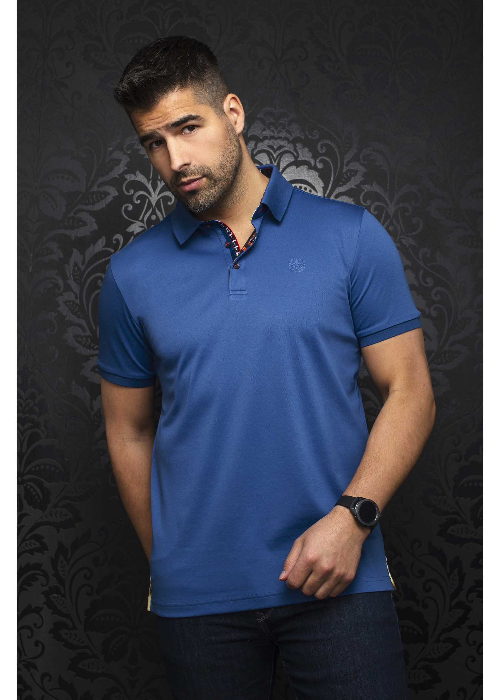 AU NOIR Chandail polo Eagle pour homme - 18 couleurs disponibles
