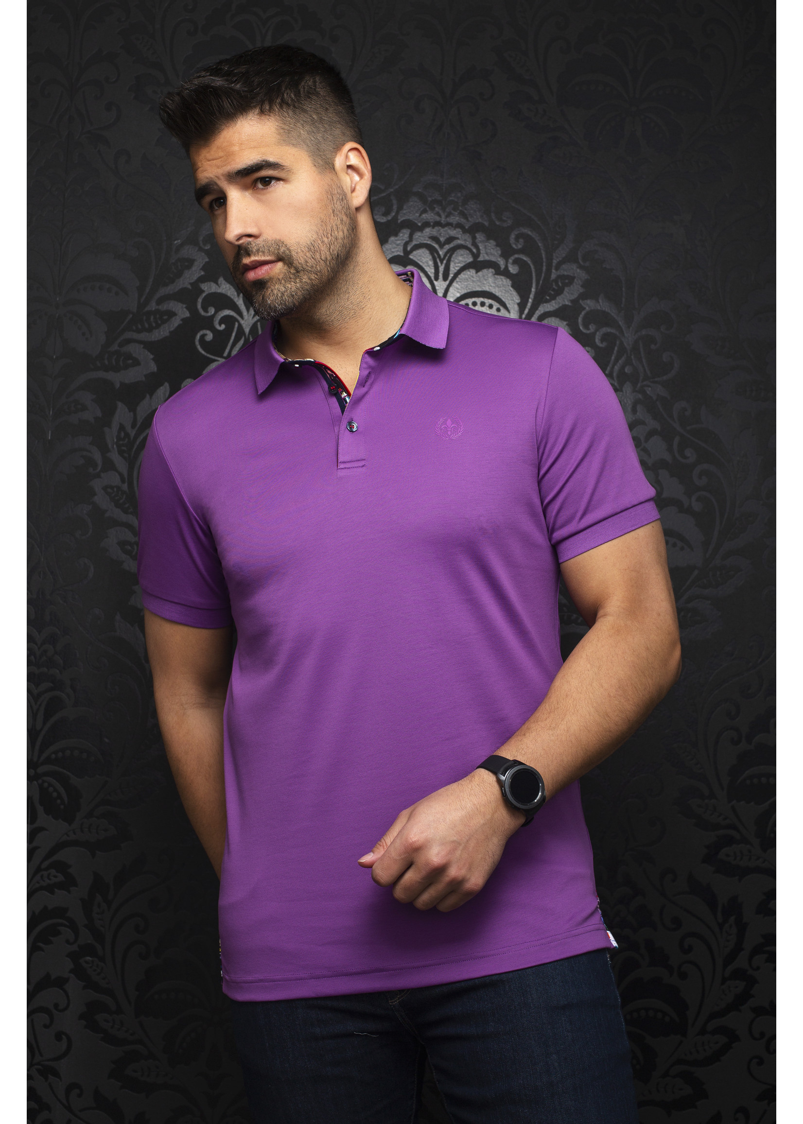 AU NOIR Chandail polo Eagle pour homme - 18 couleurs disponibles