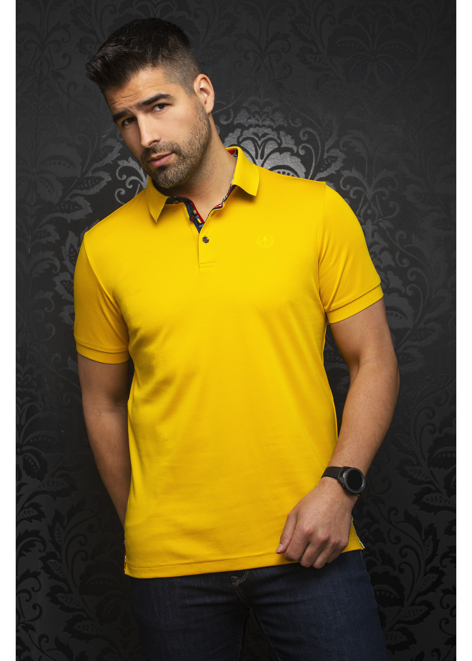 AU NOIR Chandail polo Eagle pour homme - 18 couleurs disponibles