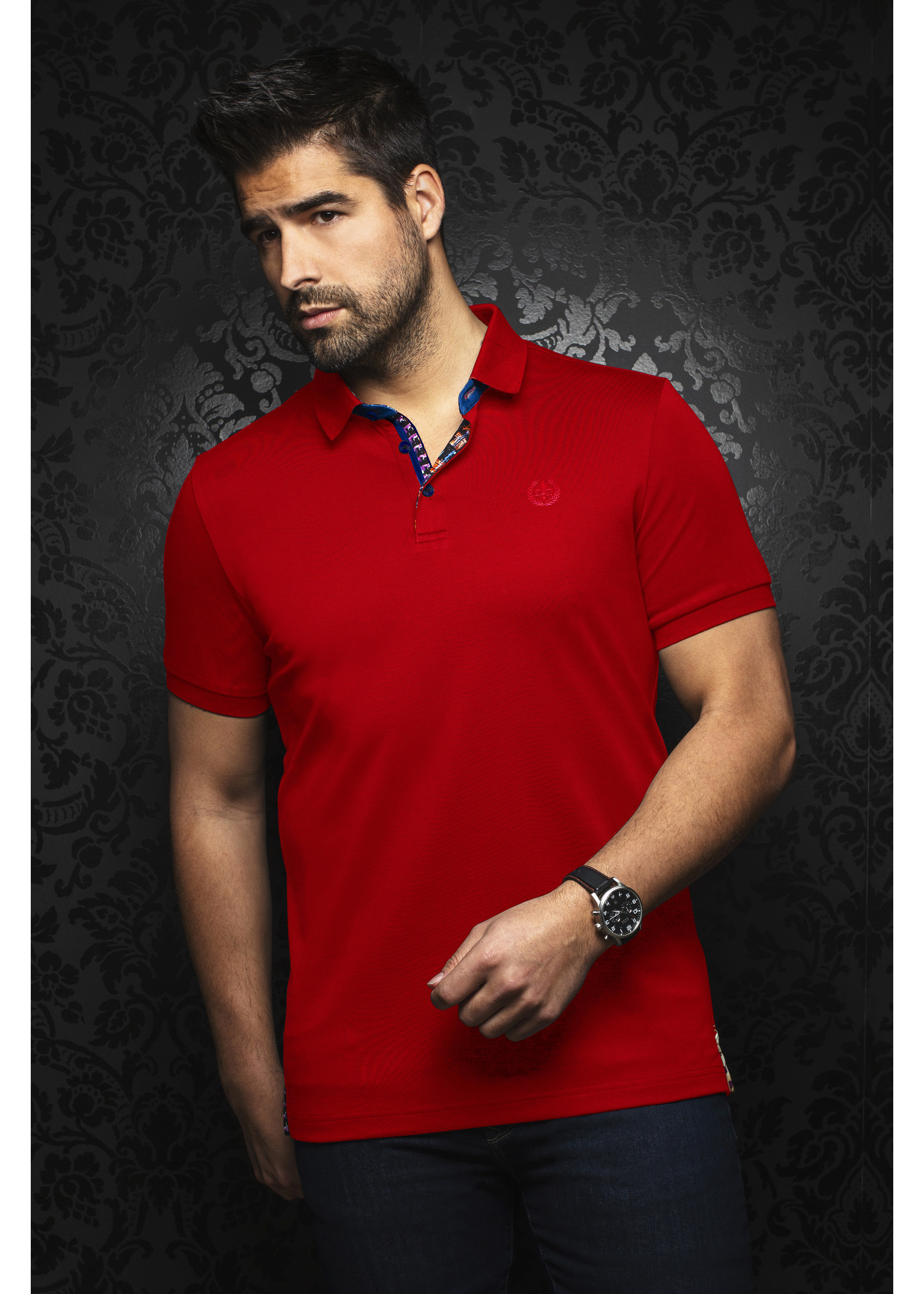 AU NOIR Chandail polo Eagle pour homme - 18 couleurs disponibles