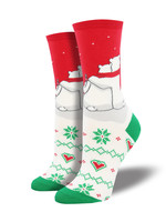 SOCK SMITH Women's RED WHITE AND YOU Socks