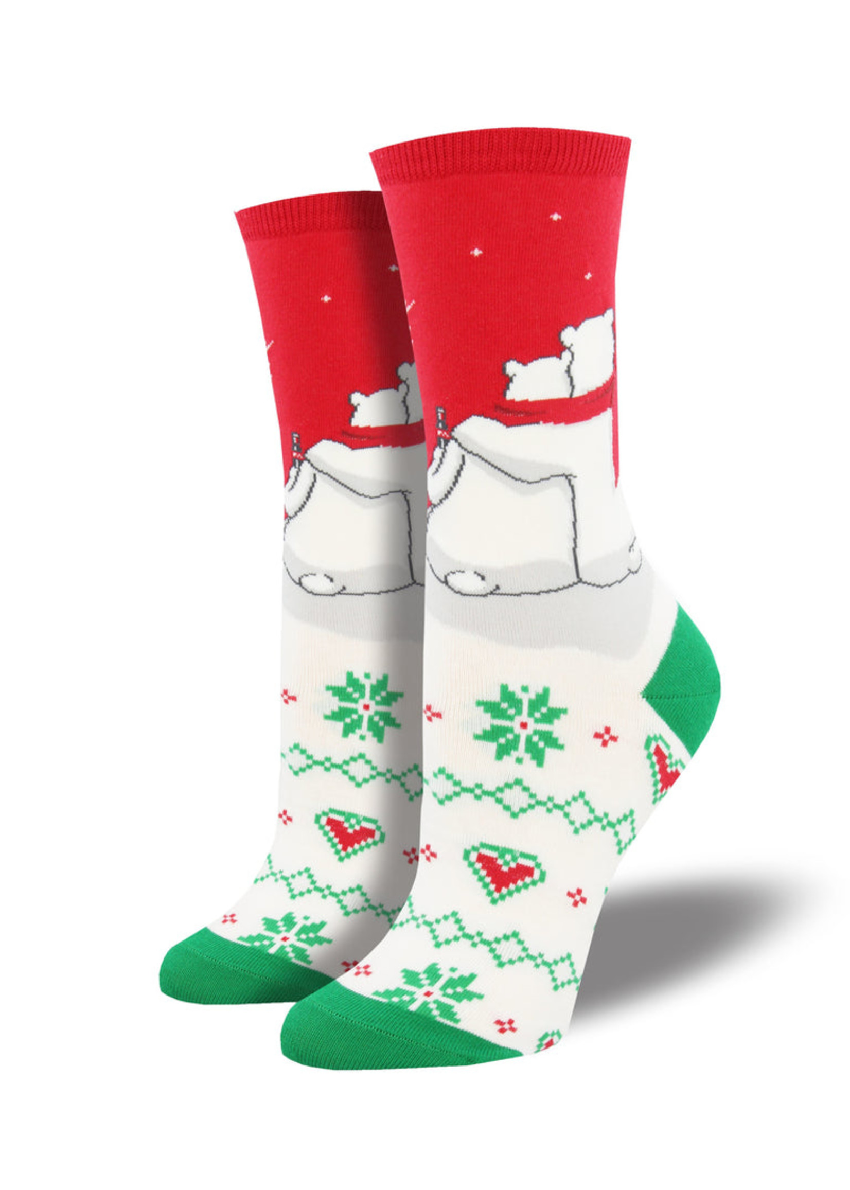 SOCK SMITH Women's RED WHITE AND YOU Socks