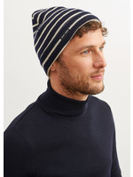 SAINT-JAMES Striped shift beanie in pure new wool