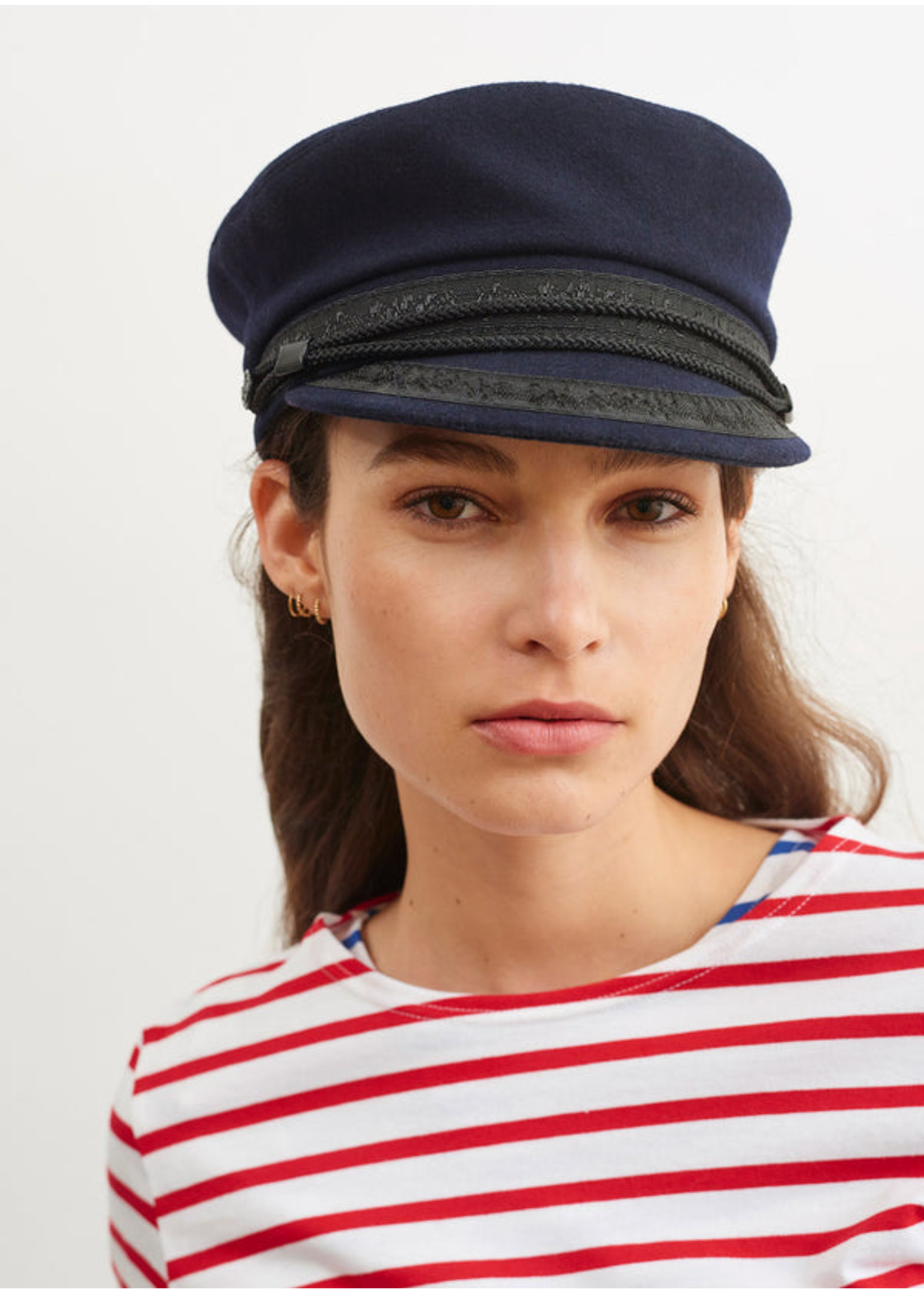 Casquette de marin - en drap de laine (NAVY)