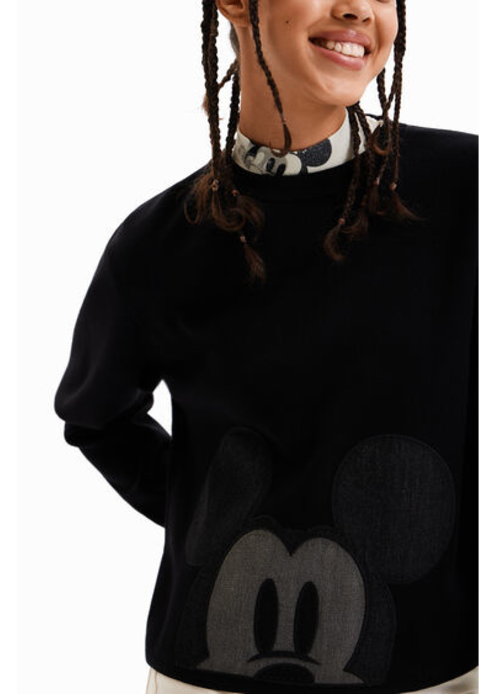 DESIGUAL Pull patch Mickey Mouse -Femme