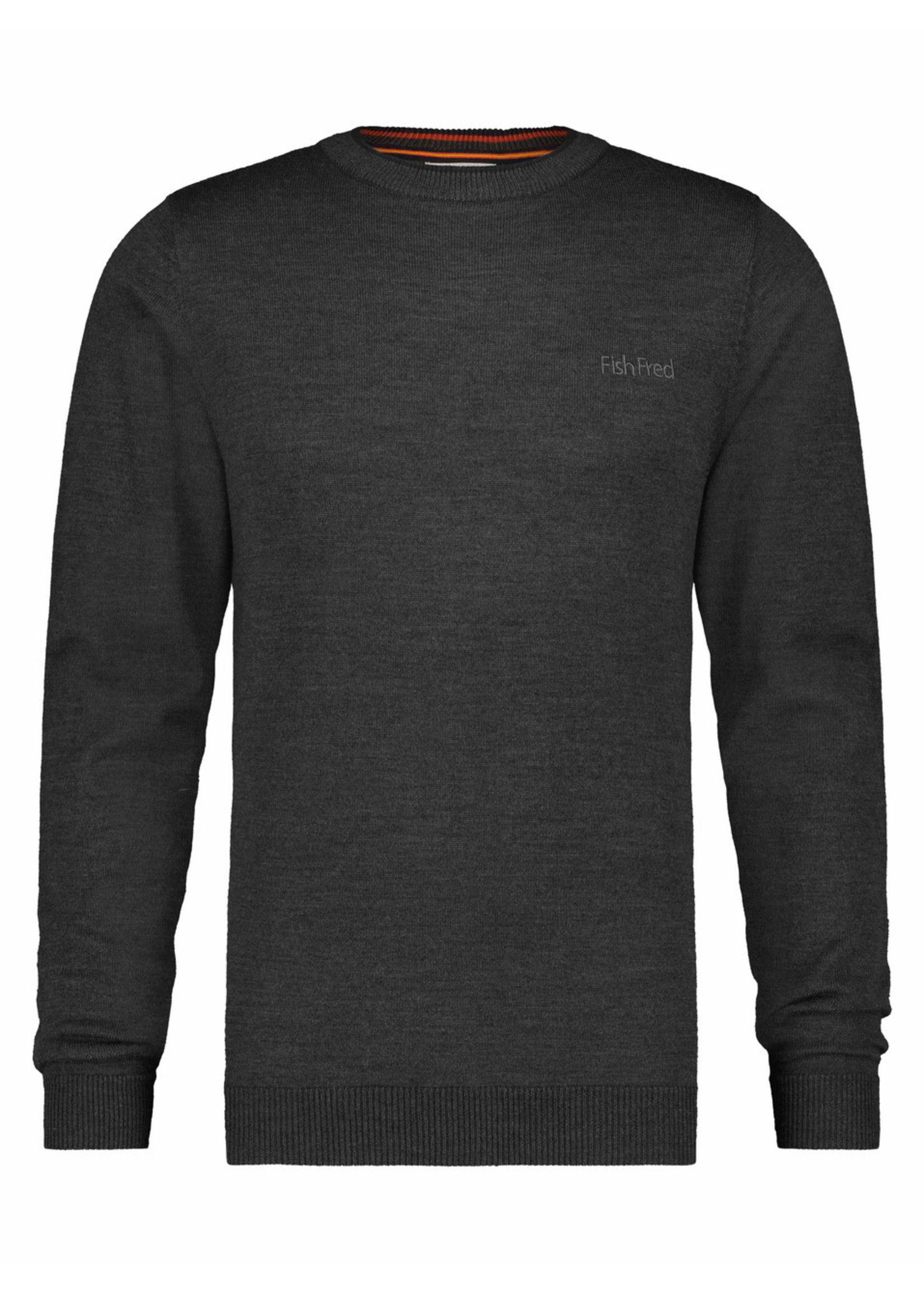 A FISH NAMED FRED Men's Classic Merino Pullover Grey
