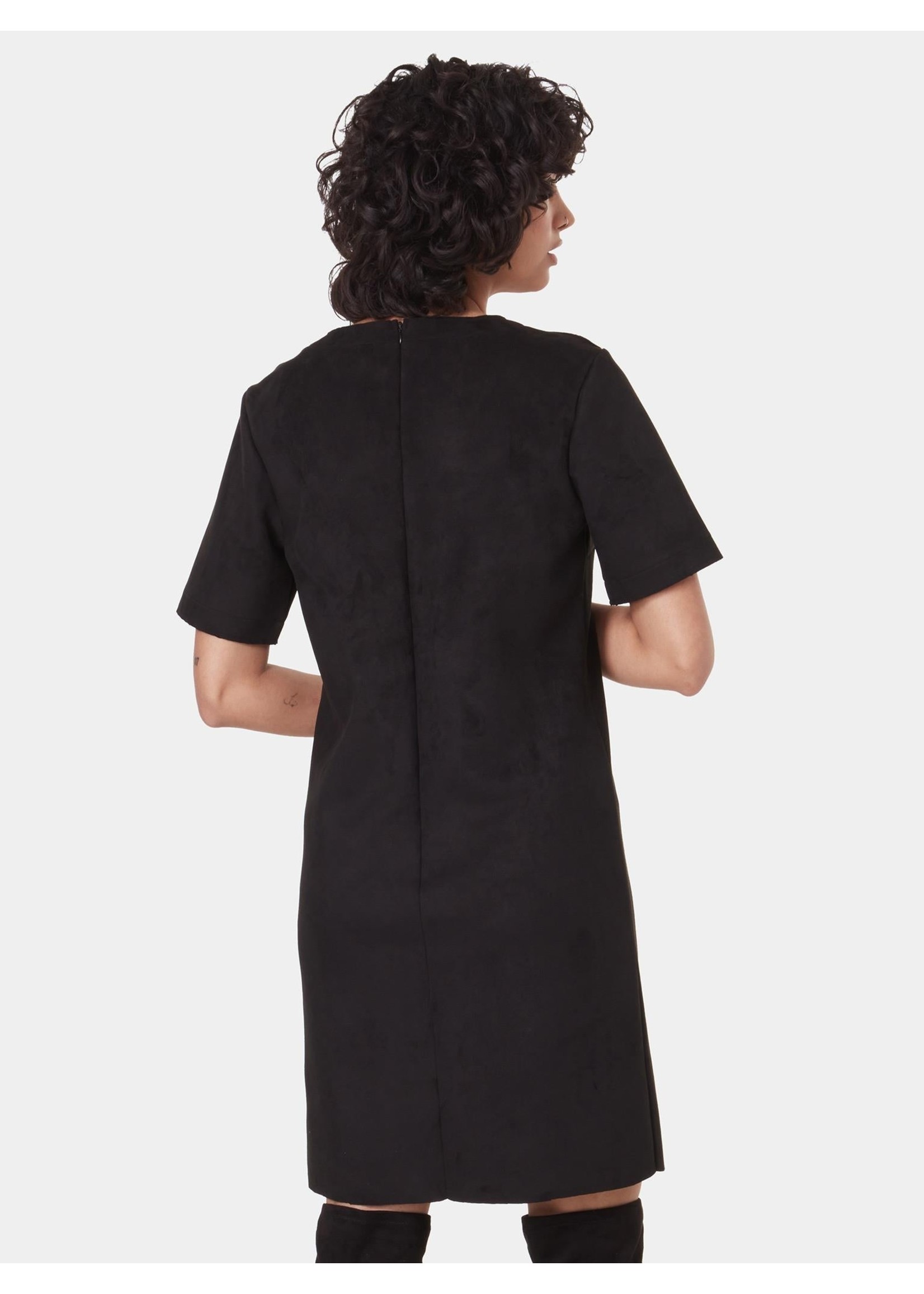LOIS JEANS & JACKETS Women's Cecil suede dress Black