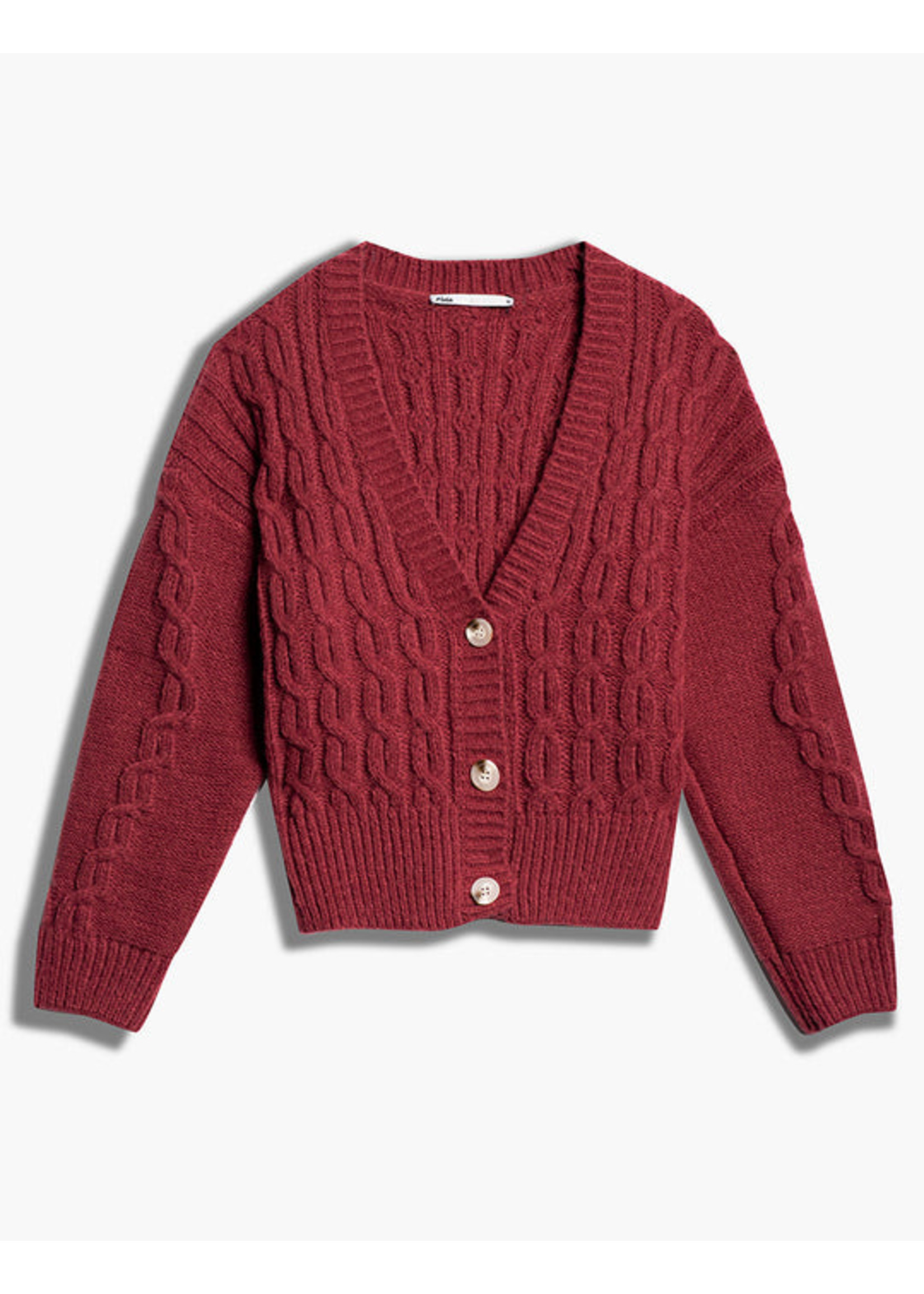 LOIS JEANS & JACKETS Woman's Cardigan Sweater Audrina Deep Red