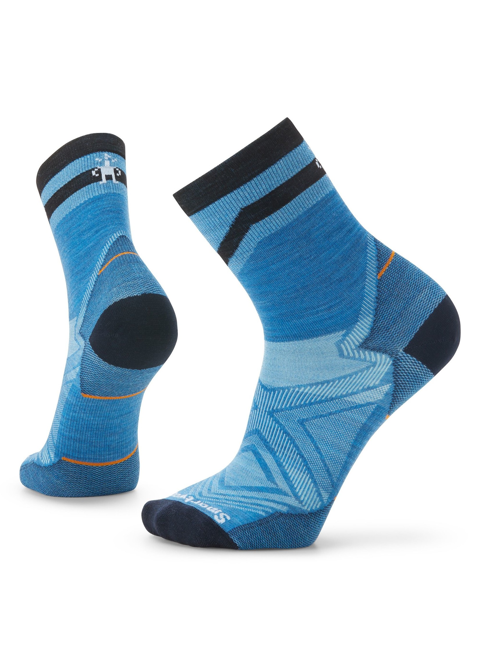 SMARTWOOL Run Zero Cushion Mid Crew Pattern Socks