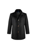 VIYELLA CASHMERE BLEND 6-BUTTON COAT WITH ZIP-OUT WIND BLOCKER