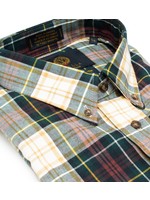 VIYELLA WEATHERED CAMPBELL TARTAN COTTON AND WOOL BLEND BUTTON-DOWN SHIRT