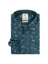 Limited Edition Viiyella Sport Shirt - Fishing Flies - Pine (557430-57) - Men's  Clothing, Traditional Natural shouldered clothing, preppy apparel