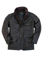 VIYELLA BRITISH MILLERAIN CAR COAT - 6-BUTTON/ZIPPERED CLOSURE