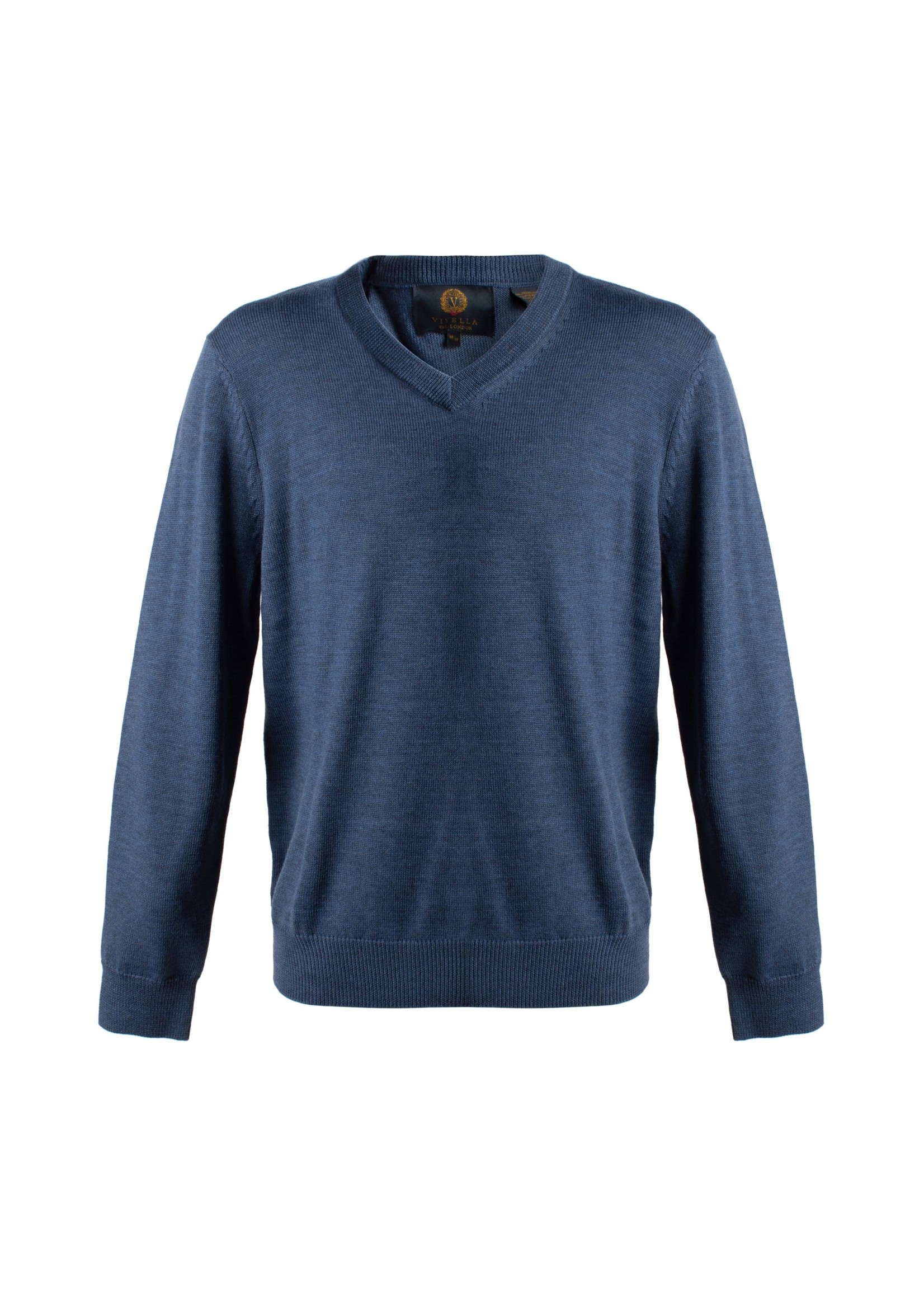 VIYELLA EXTRA FINE 'ZEGNA BARUFFA' MERINO WOOL V-NECK SWEATER