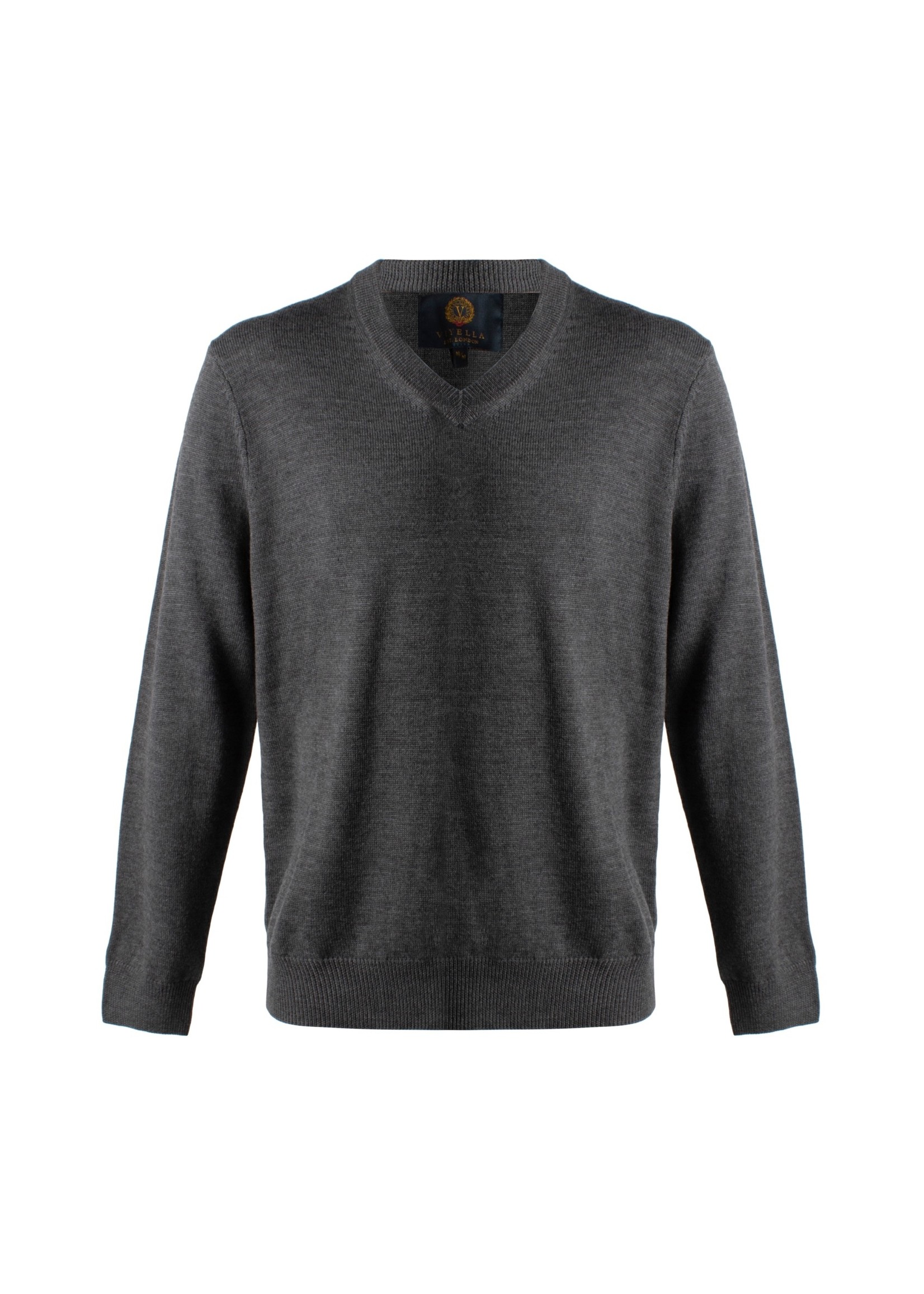 VIYELLA EXTRA FINE 'ZEGNA BARUFFA' MERINO WOOL V-NECK SWEATER