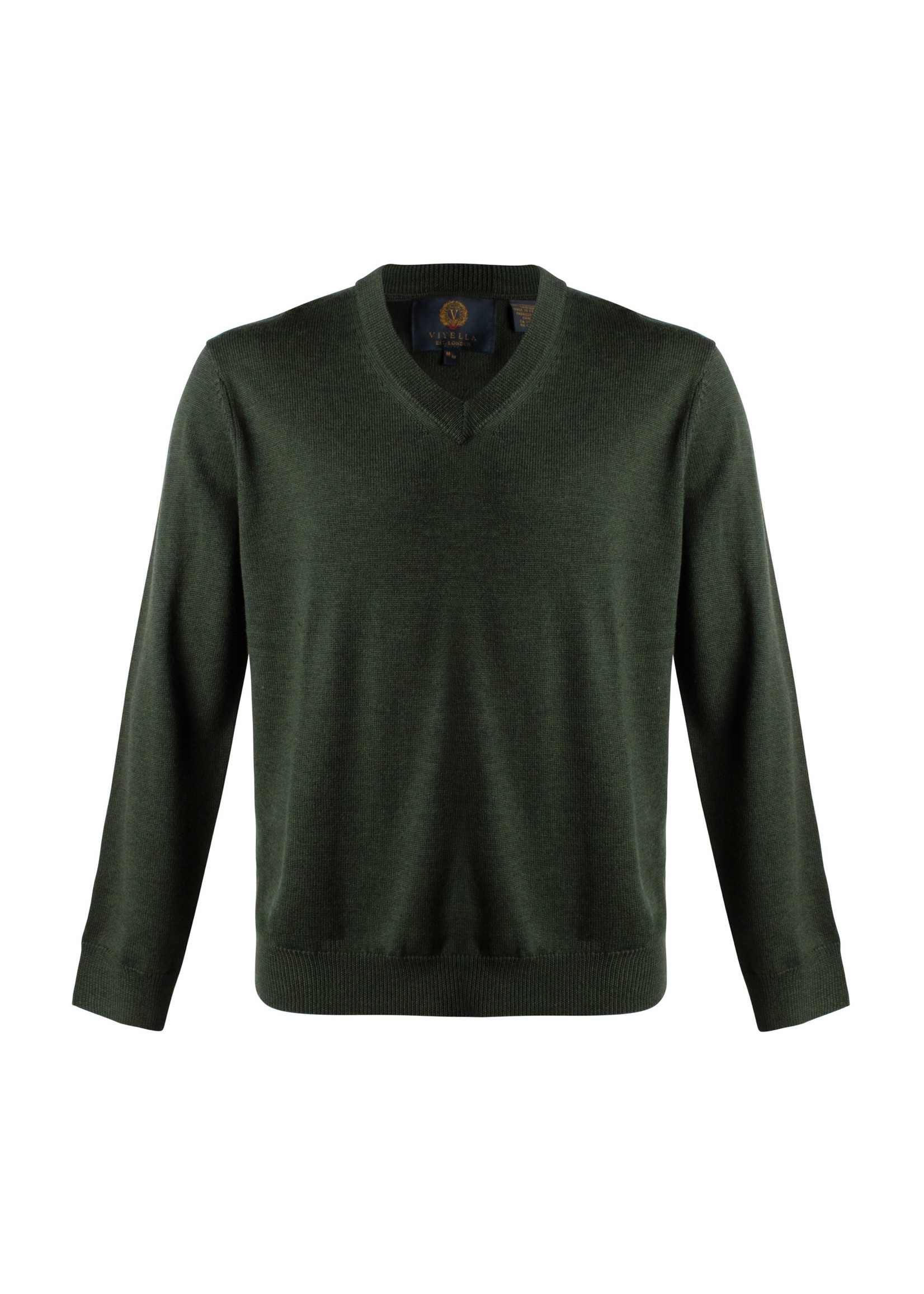 VIYELLA Chandail en laine mérinos col en V - 6 couleurs disponibles