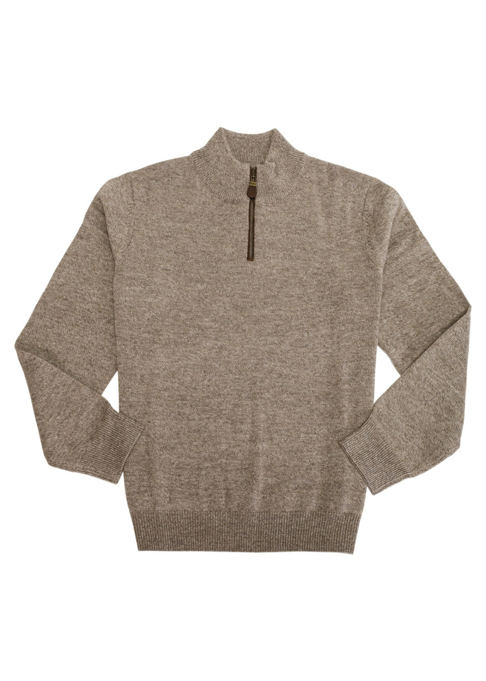 VIYELLA EXTRA FINE 'ZEGNA BARUFFA' MERINO WOOL QUARTER-ZIP SWEATER