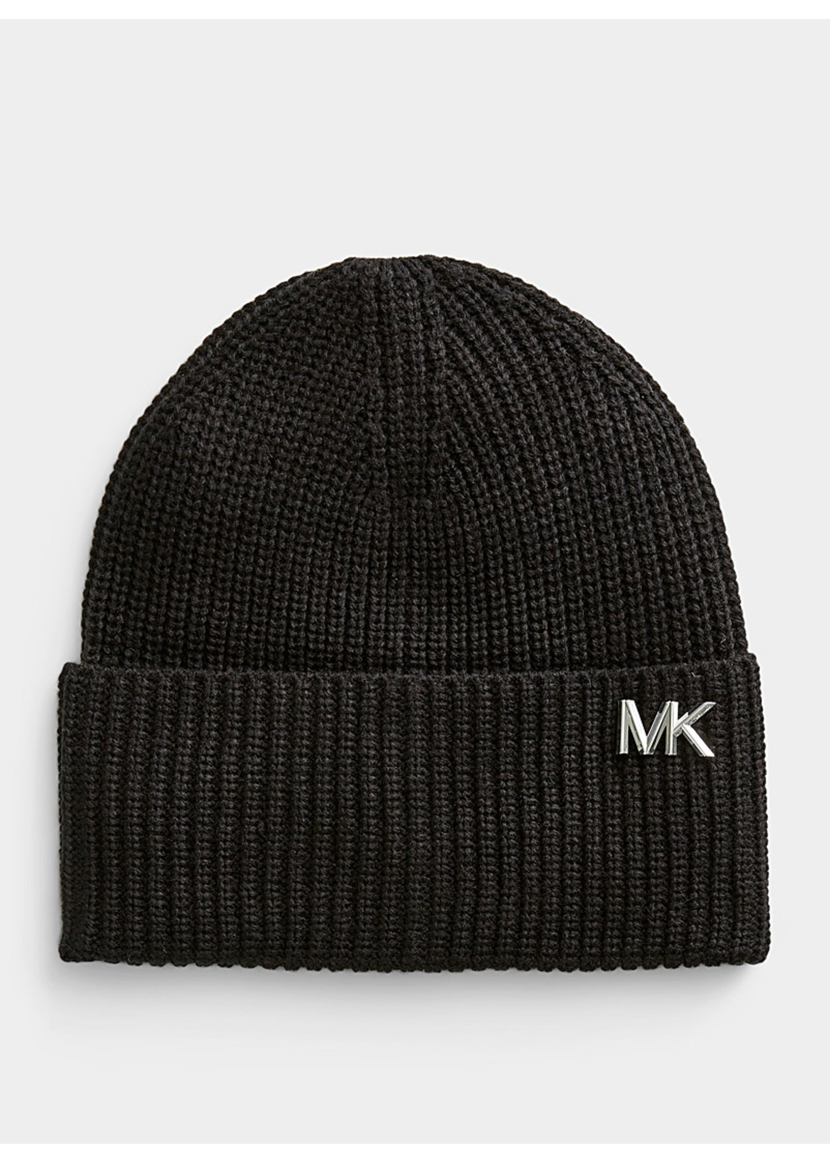 Tuque with gold monogram cuff