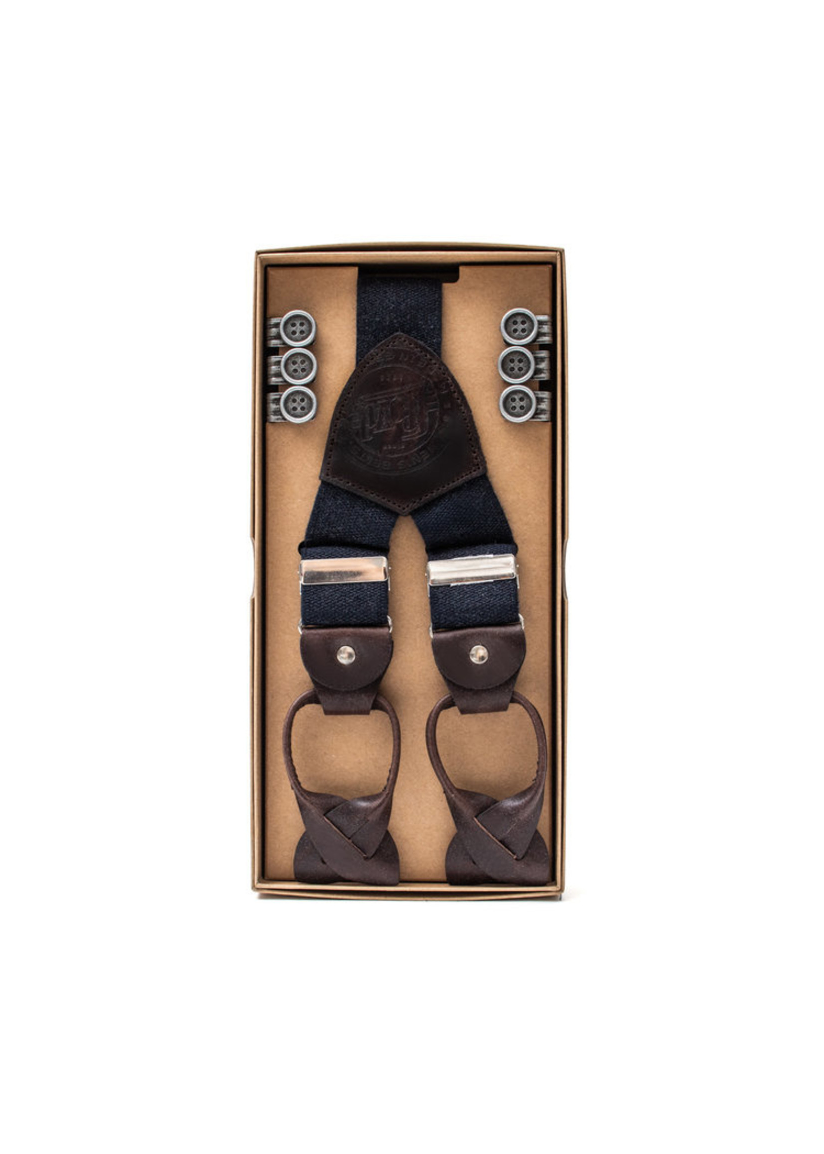 LLOYD Men's ajustable suspenders with leather