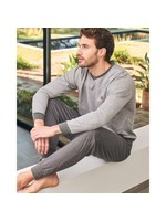 MASSANA Pyjama confort col en V et poignets en tricot-Homme