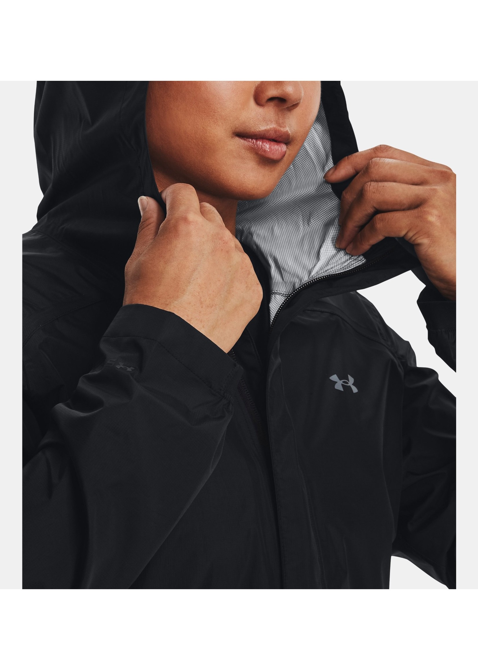 Veste Coupe-Vent Noir Femme Under Armour Forefront Rain