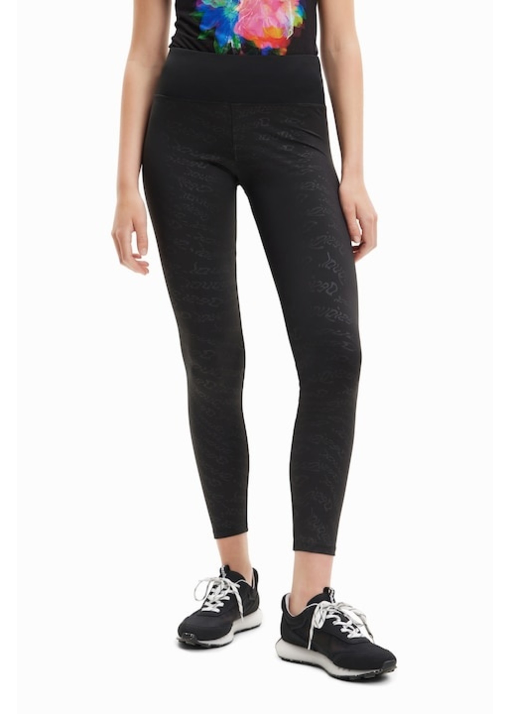 DESIGUAL Women's sports leggings with inscriptions