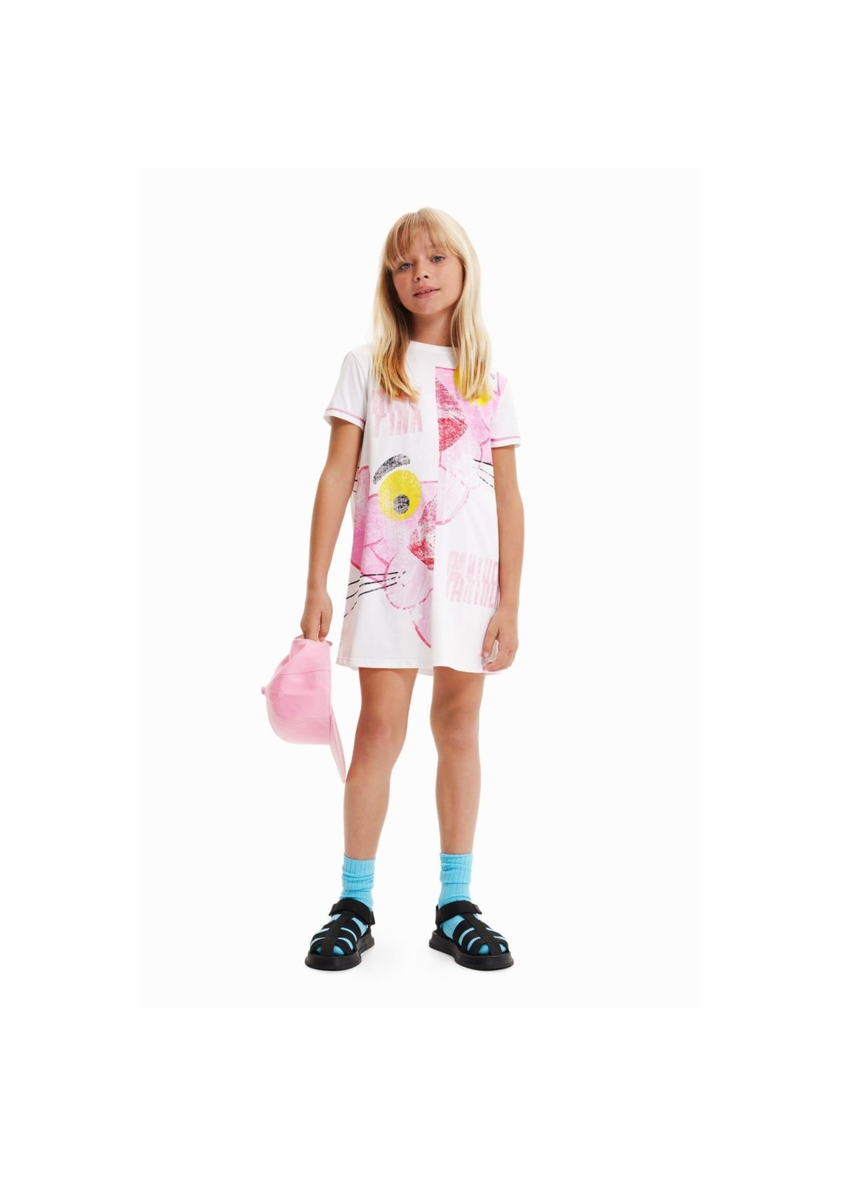 DESIGUAL Robe t-shirt Panthère rose-Fille